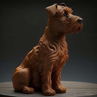 3D model Irish Terrier dog (STL)